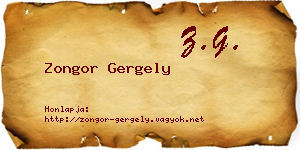 Zongor Gergely névjegykártya
